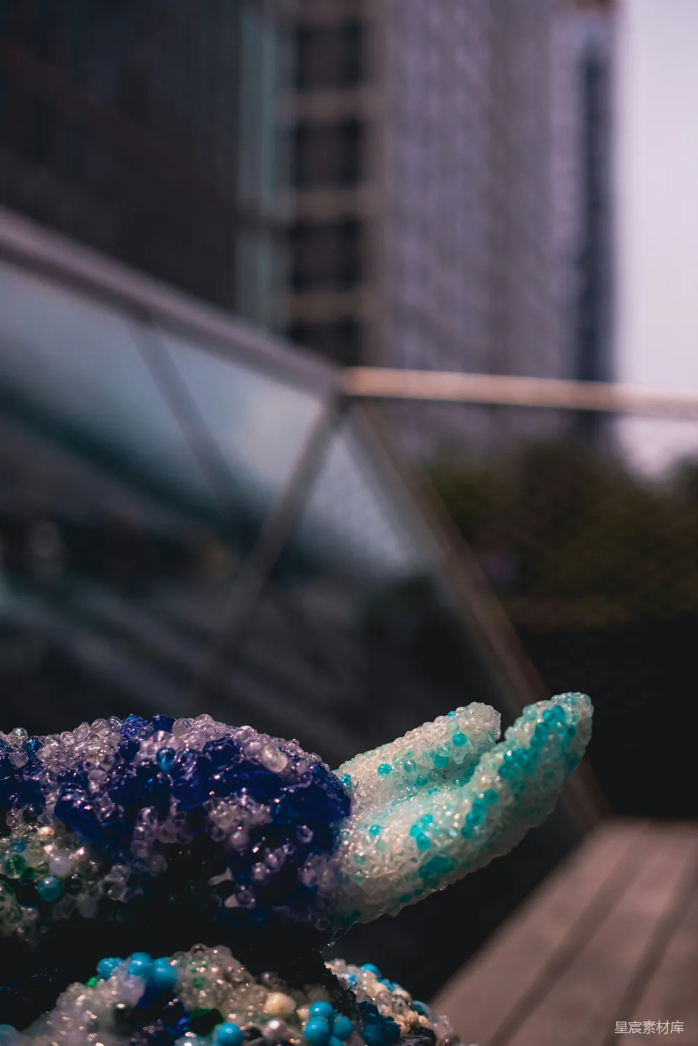 高清摄影  蓝白雪花