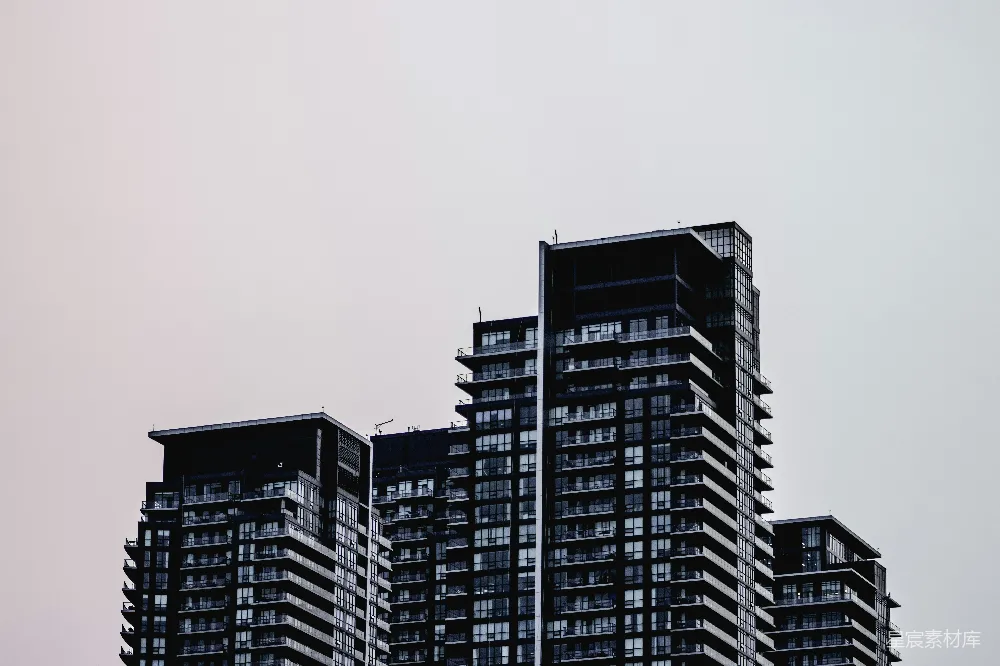 高清摄影  灰色窗帘玻璃墙建筑