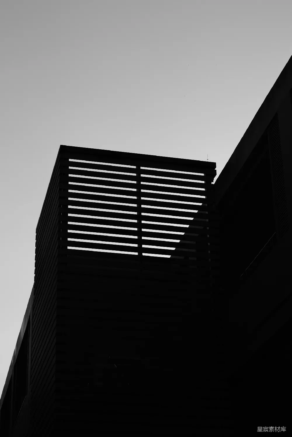 高清摄影  现代建筑立面带有几何图案