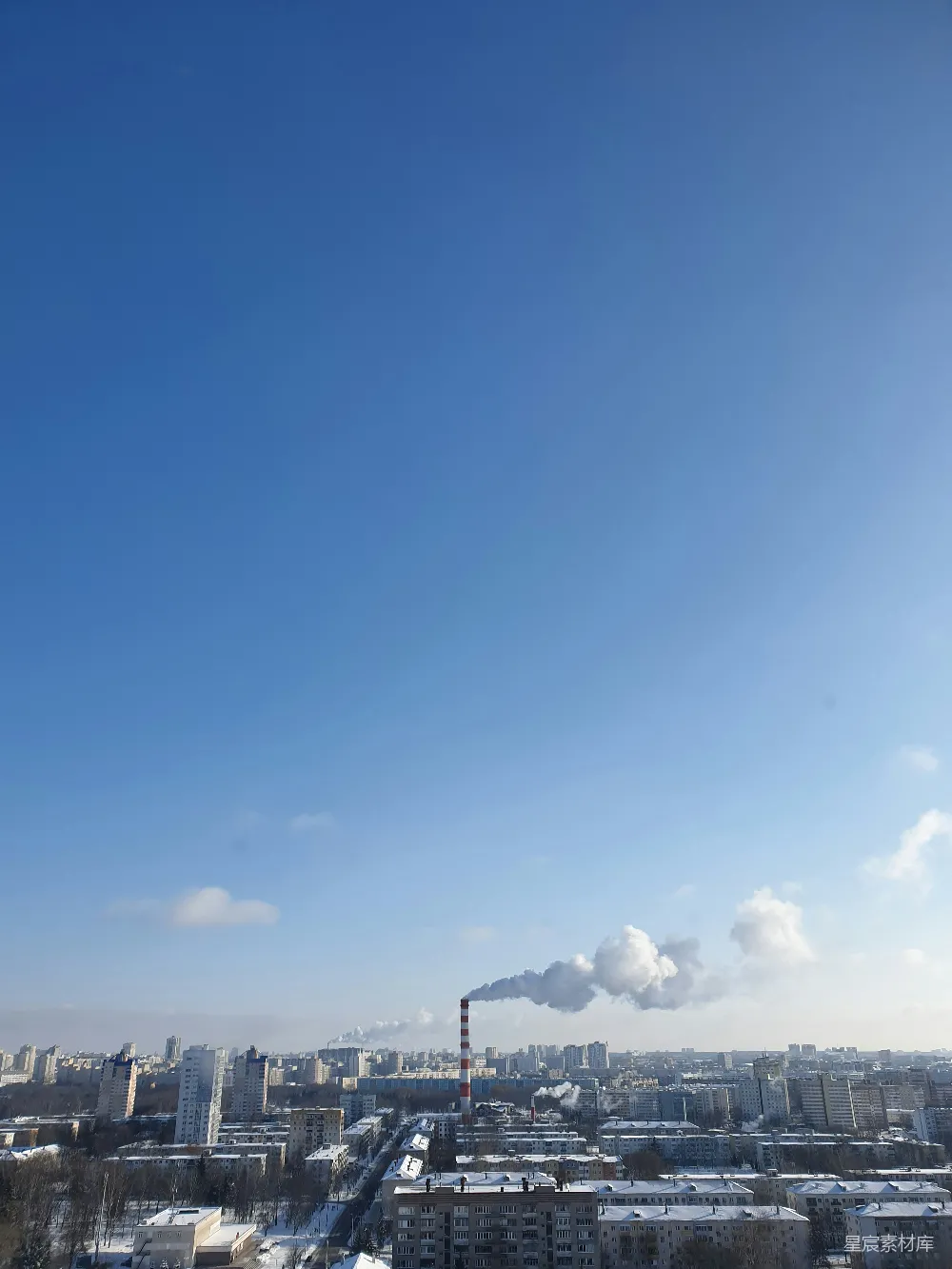 高清摄影  从山上俯瞰城市景色