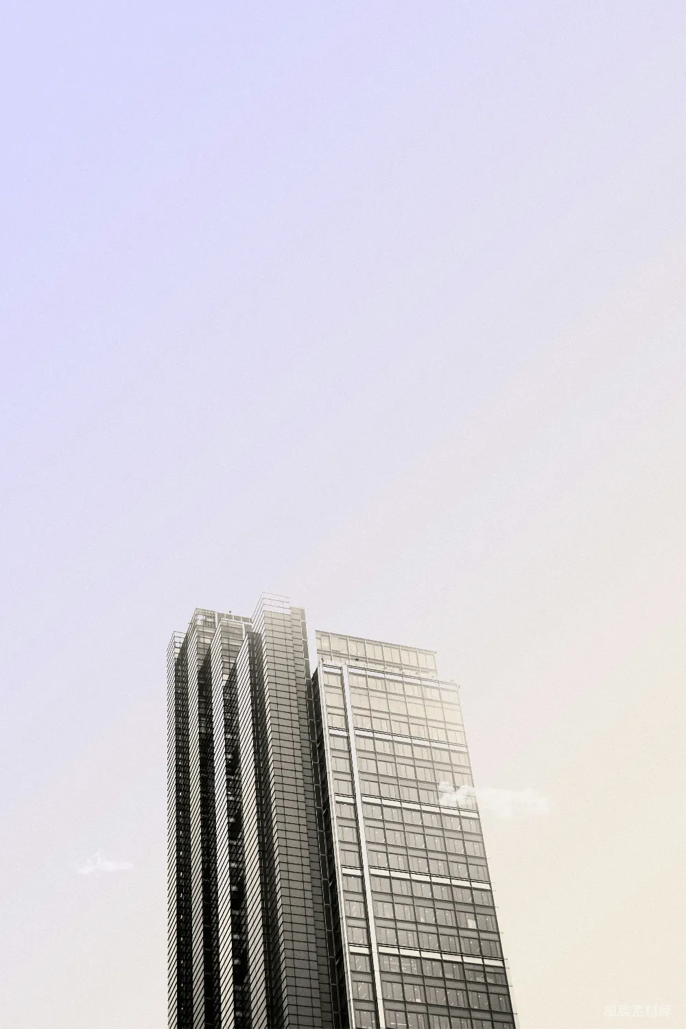 高清摄影  灰度照片中的高楼建筑