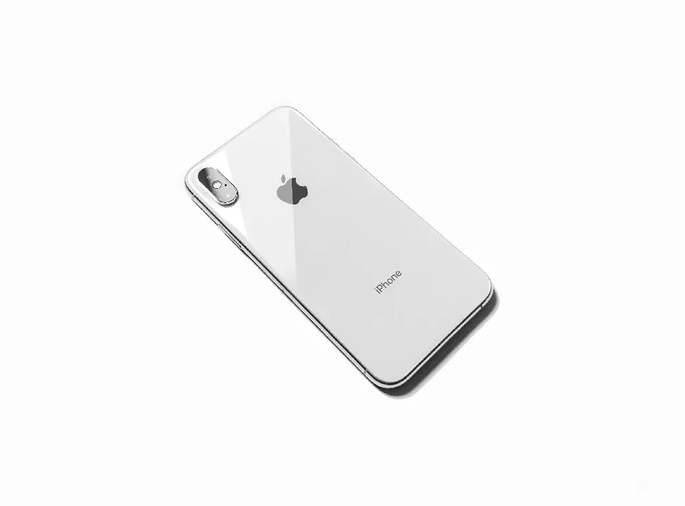 高清摄影  银色的iPhone X