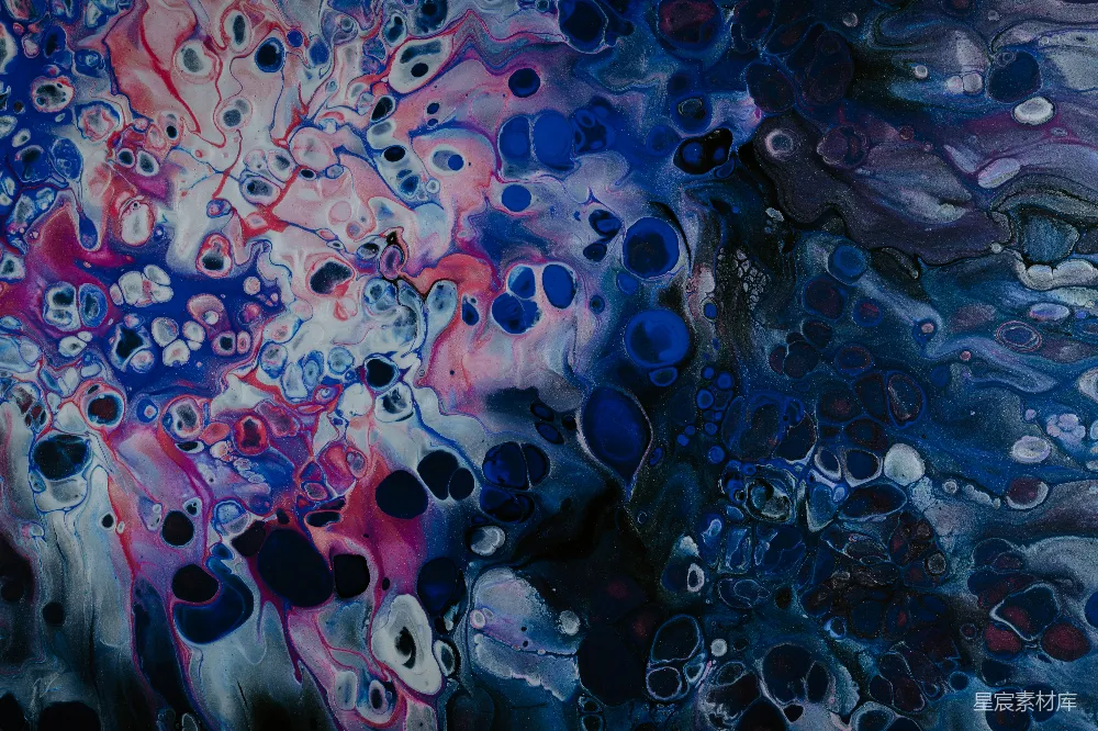 高清摄影  蓝白粉抽象画