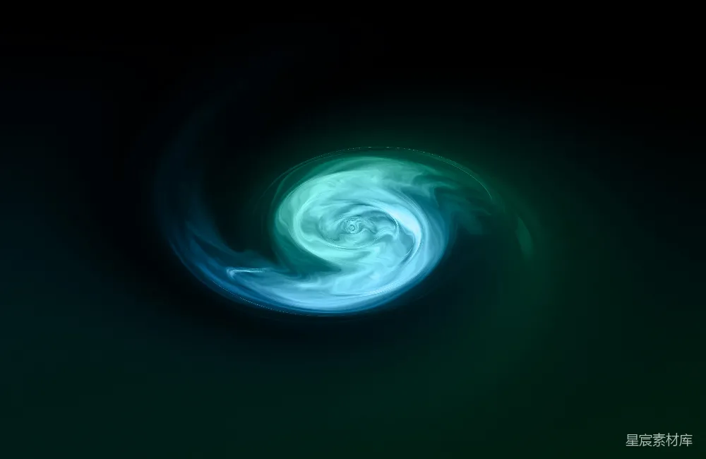 高清摄影 壁纸 在黑暗中，一个绿色和蓝色的漩涡。