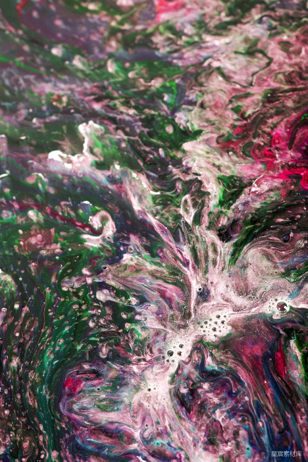 高清摄影 实验性 一幅色彩丰富的画作的特写。