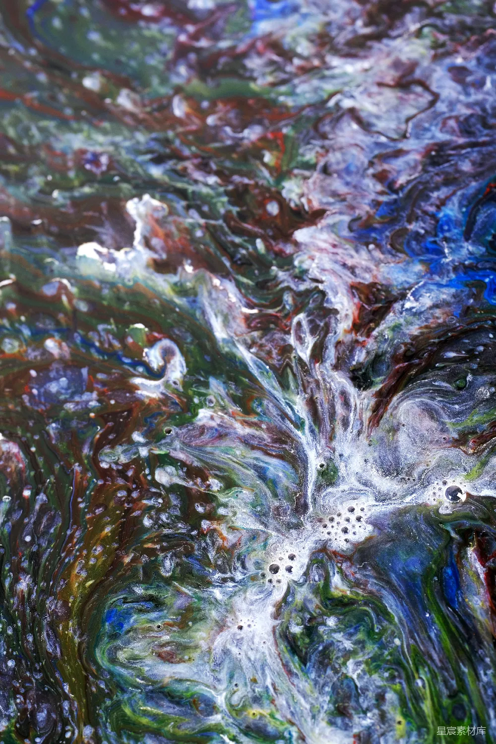 高清摄影 实验性 一幅色彩丰富的绘画特写