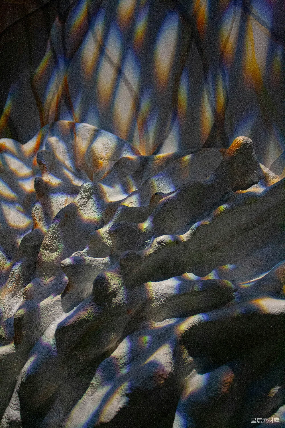 高清摄影 实验性 岩石构造的特写镜头，背景模糊不清。