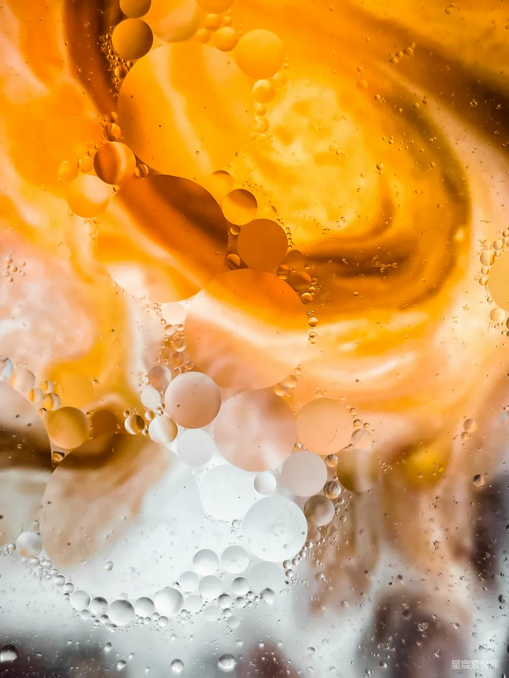 高清摄影  水和气泡的特写视图