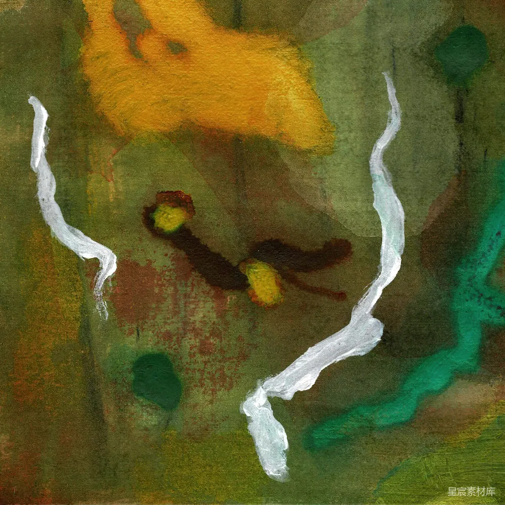 高清摄影  多色抽象油画