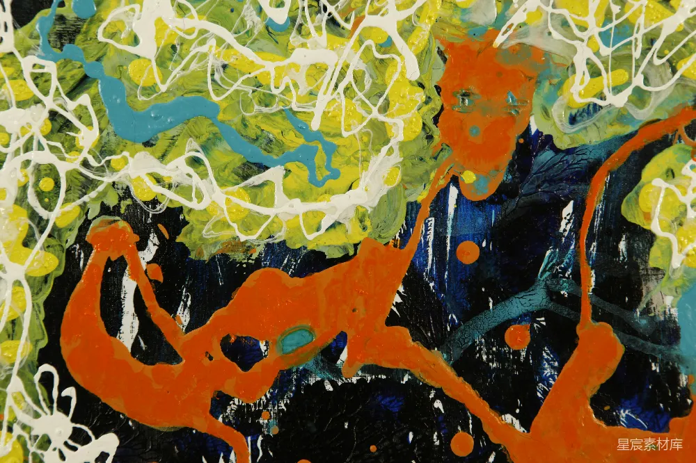 高清摄影  一幅描绘男女抽象画作