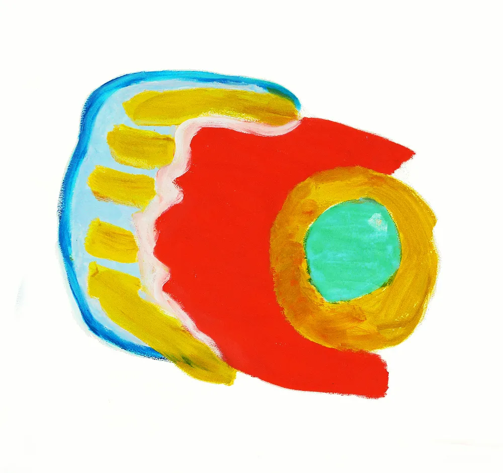 高清摄影 壁纸 抽象多彩的艺术作品，带有红色和蓝色的形状
