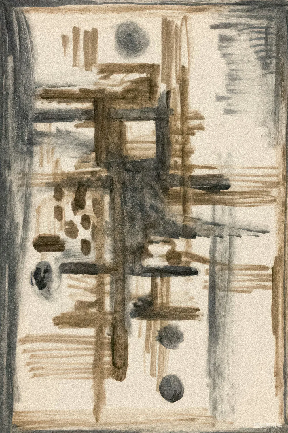 高清摄影  一幅色彩和形状各异的画