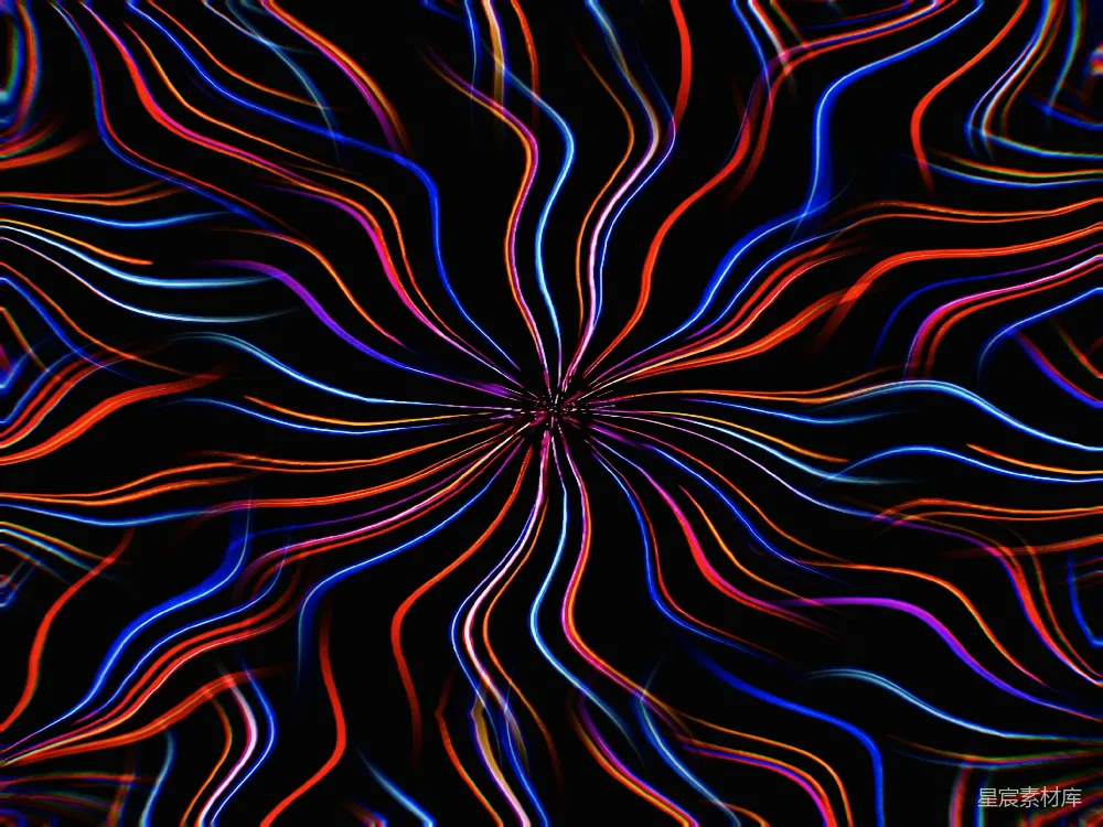 高清摄影 壁纸 实验性 一个非常鲜艳的图案，背景是黑色的。