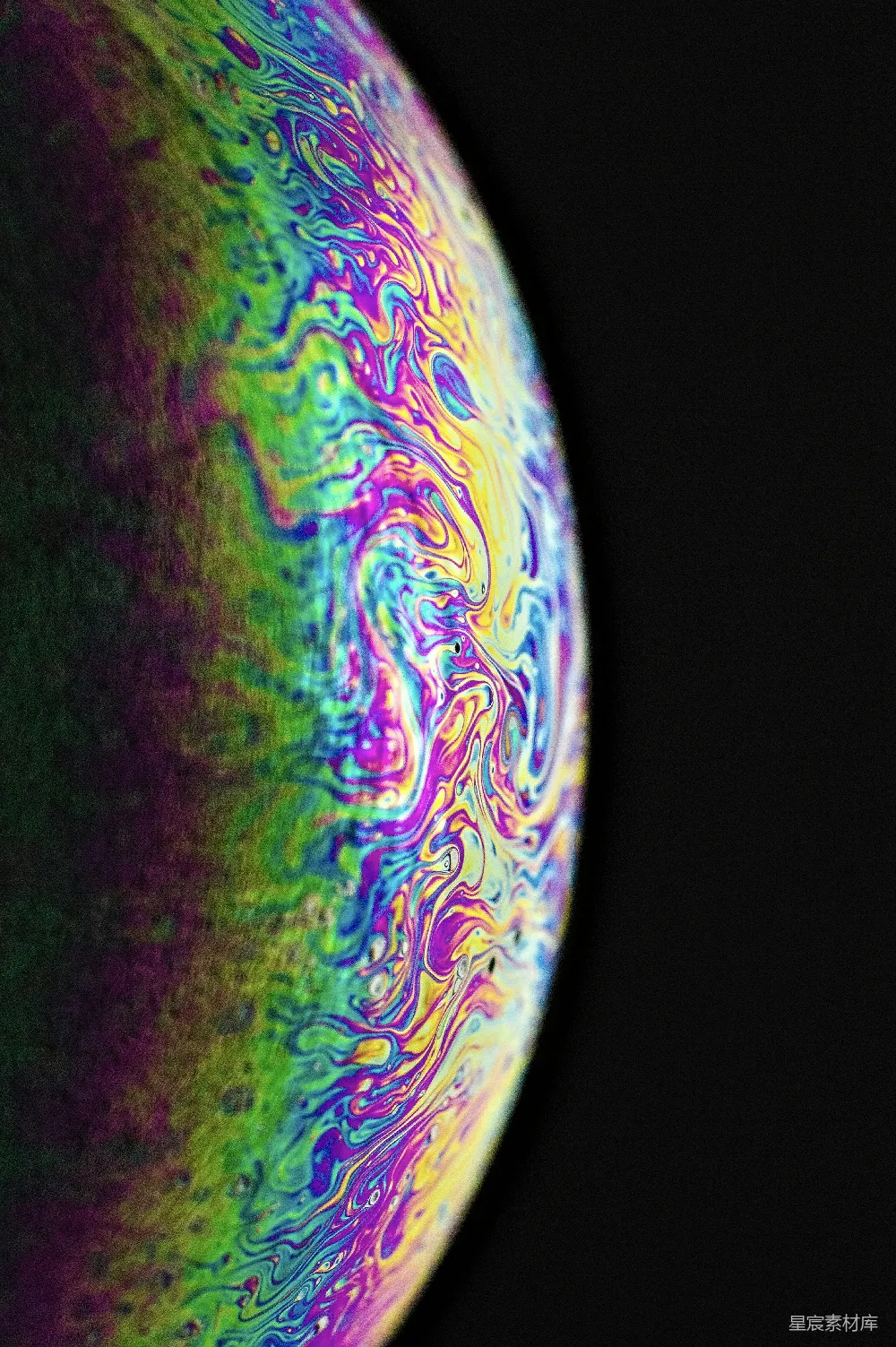 高清摄影  紫色、绿色和蓝色的星球