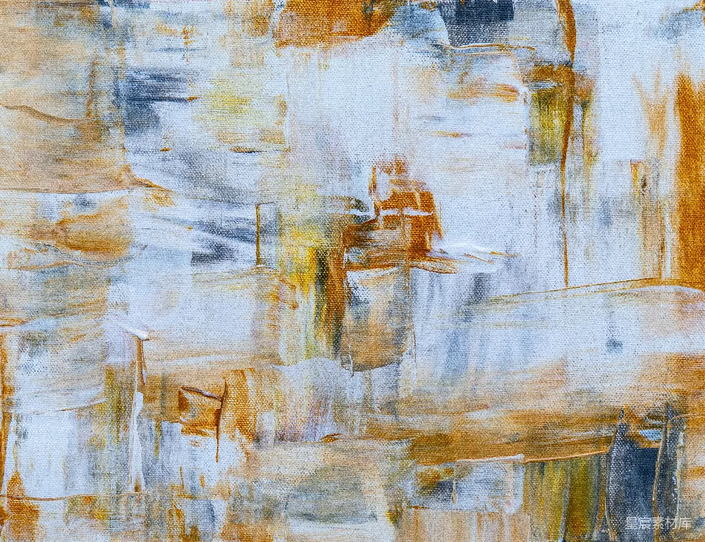 高清摄影  蓝黄抽象画
