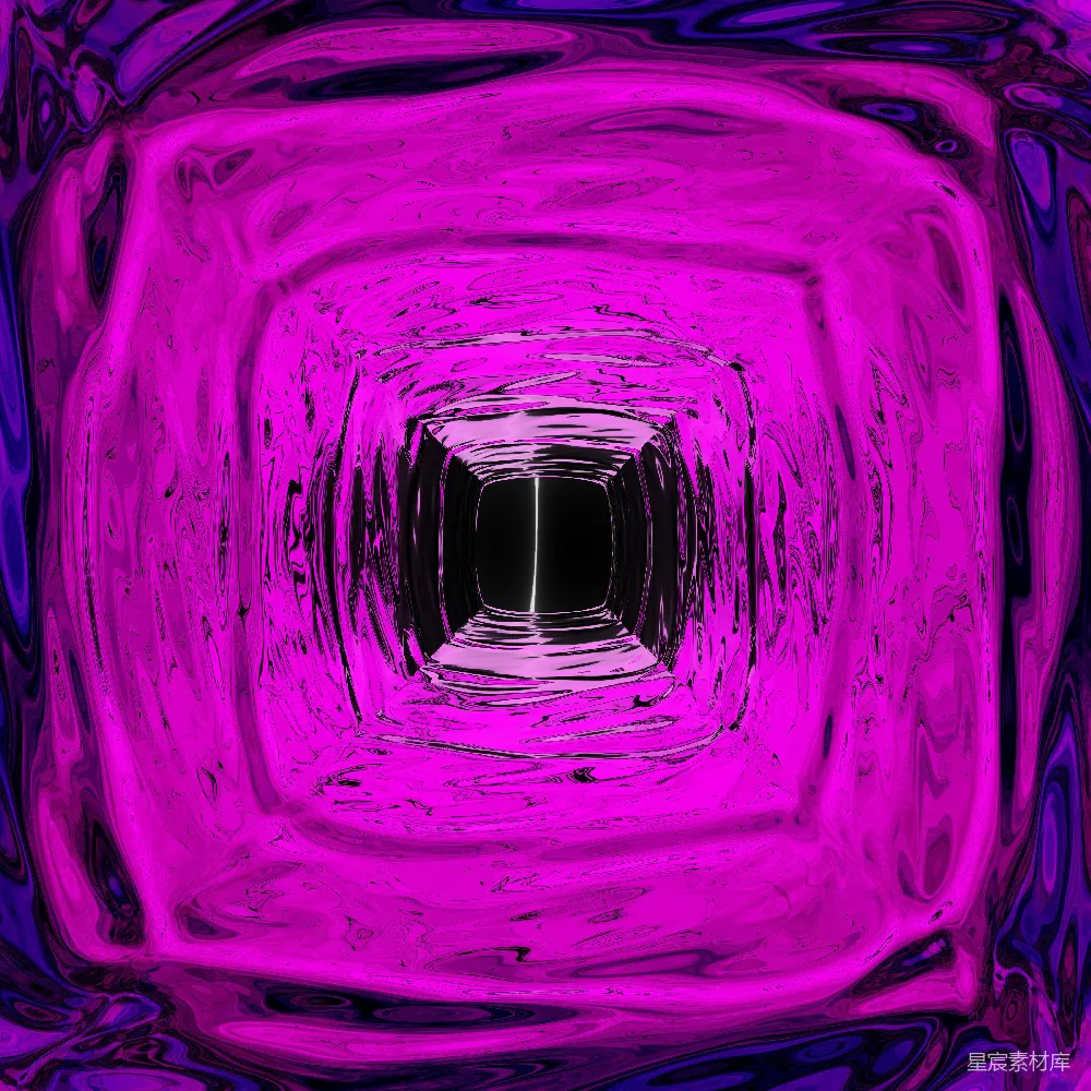 高清摄影  一个抽象的紫色和黑色背景，中心有一个正方形。