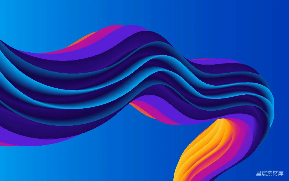 高清摄影 实验性 壁纸 带有波浪设计的蓝色背景