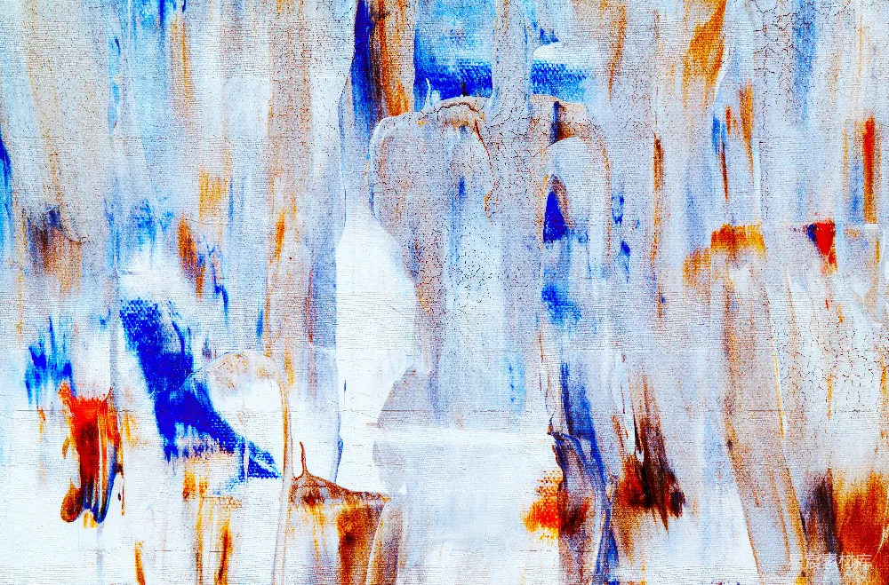高清摄影  棕色和蓝色液体绘画