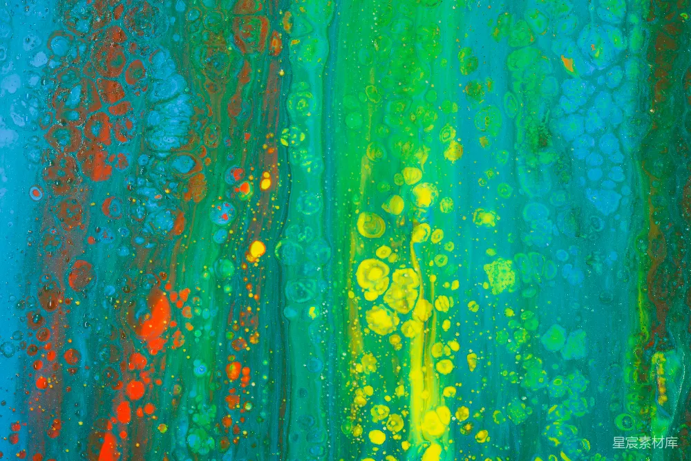 高清摄影  蓝色和绿色的花卉纺织品
