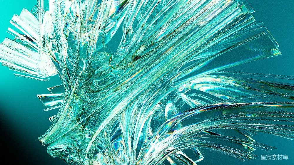 高清摄影  一幅蓝色背景上的玻璃物体特写图