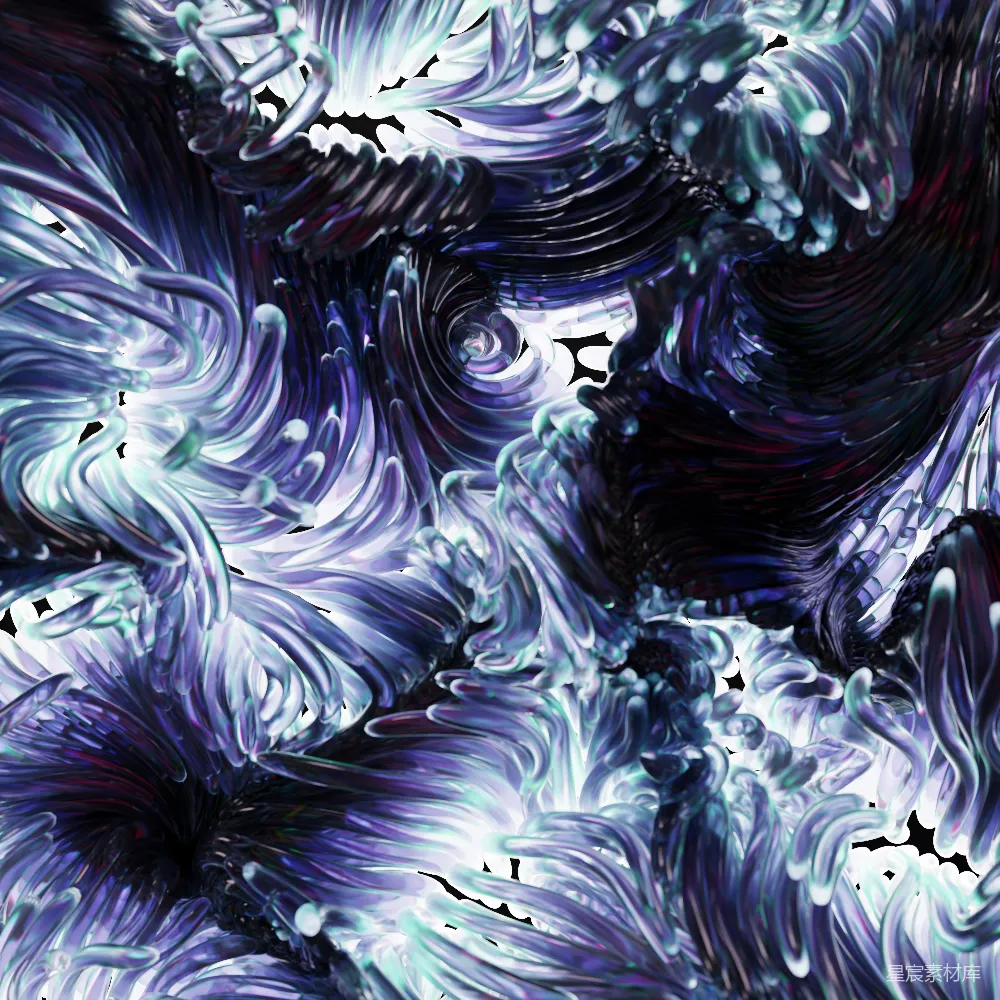 高清摄影  紫色和白色光的抽象涡旋图案