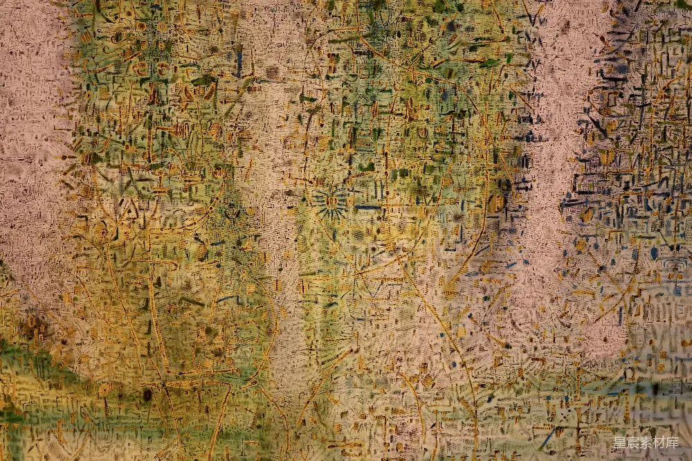 高清摄影  一幅看起来像画作的特写艺术品。