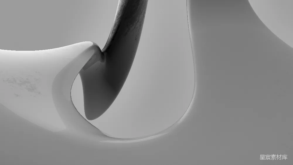 高清摄影  一张黑白照片，照片中有一个弯曲的物体。