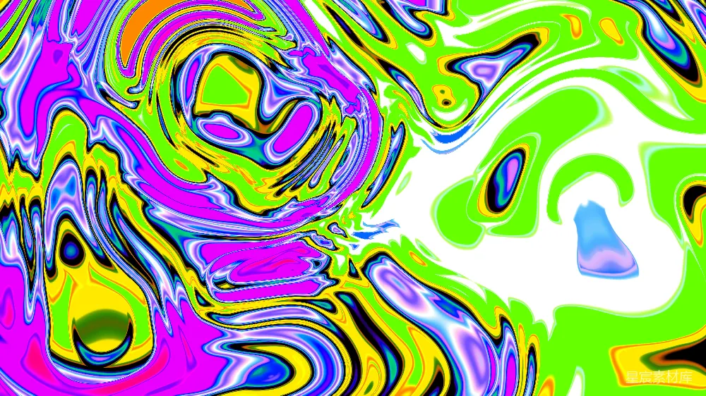 高清摄影  鲜艳的抽象漩涡色彩营造出迷幻的背景。