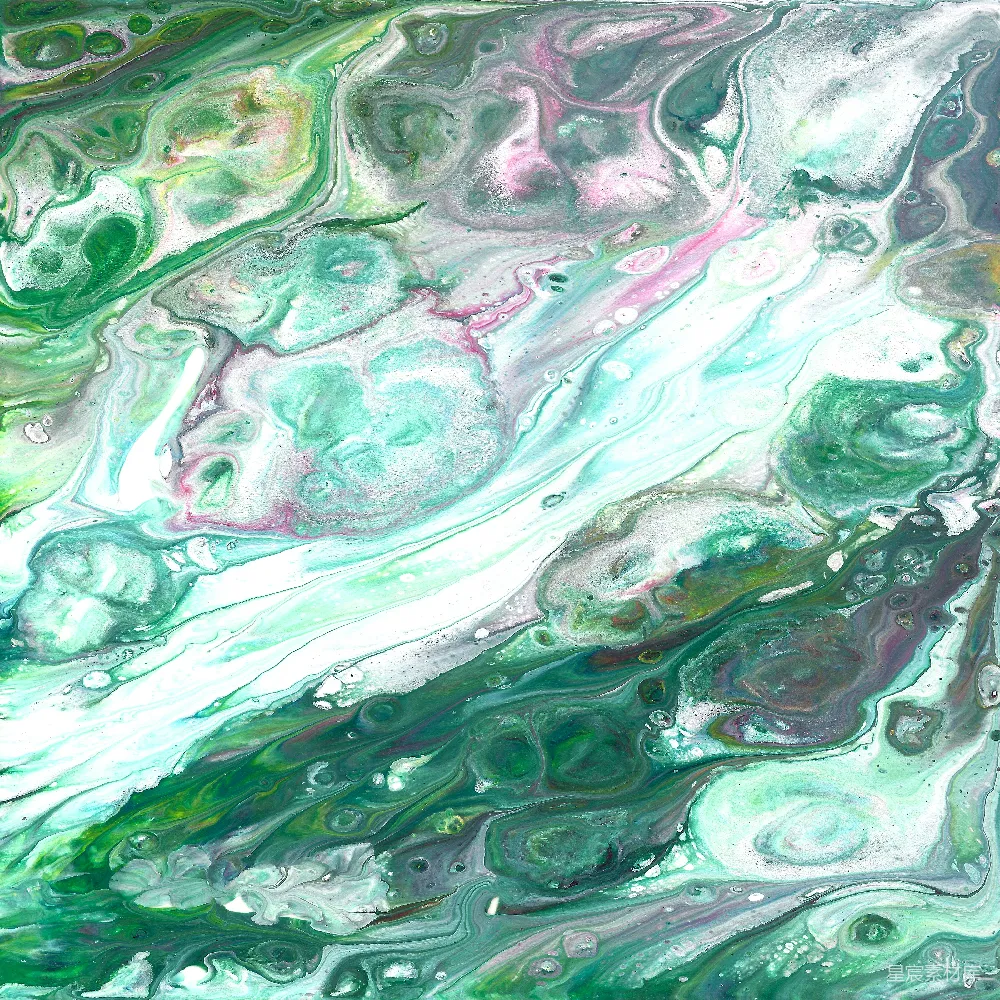 高清摄影  一幅带有绿色和蓝色色调的抽象画