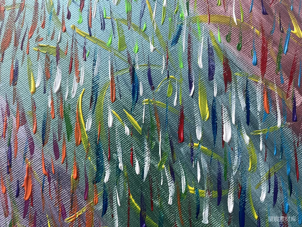 高清摄影  充满活力的抽象画，带有彩色纹理的滴落效果