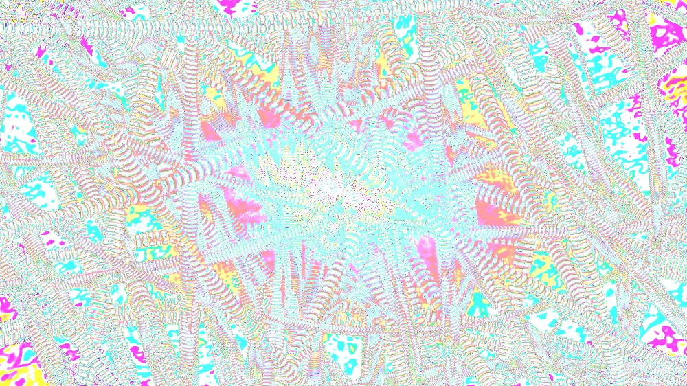高清摄影  充满活力的抽象图案，中心呈发光的蓝粉色彩。