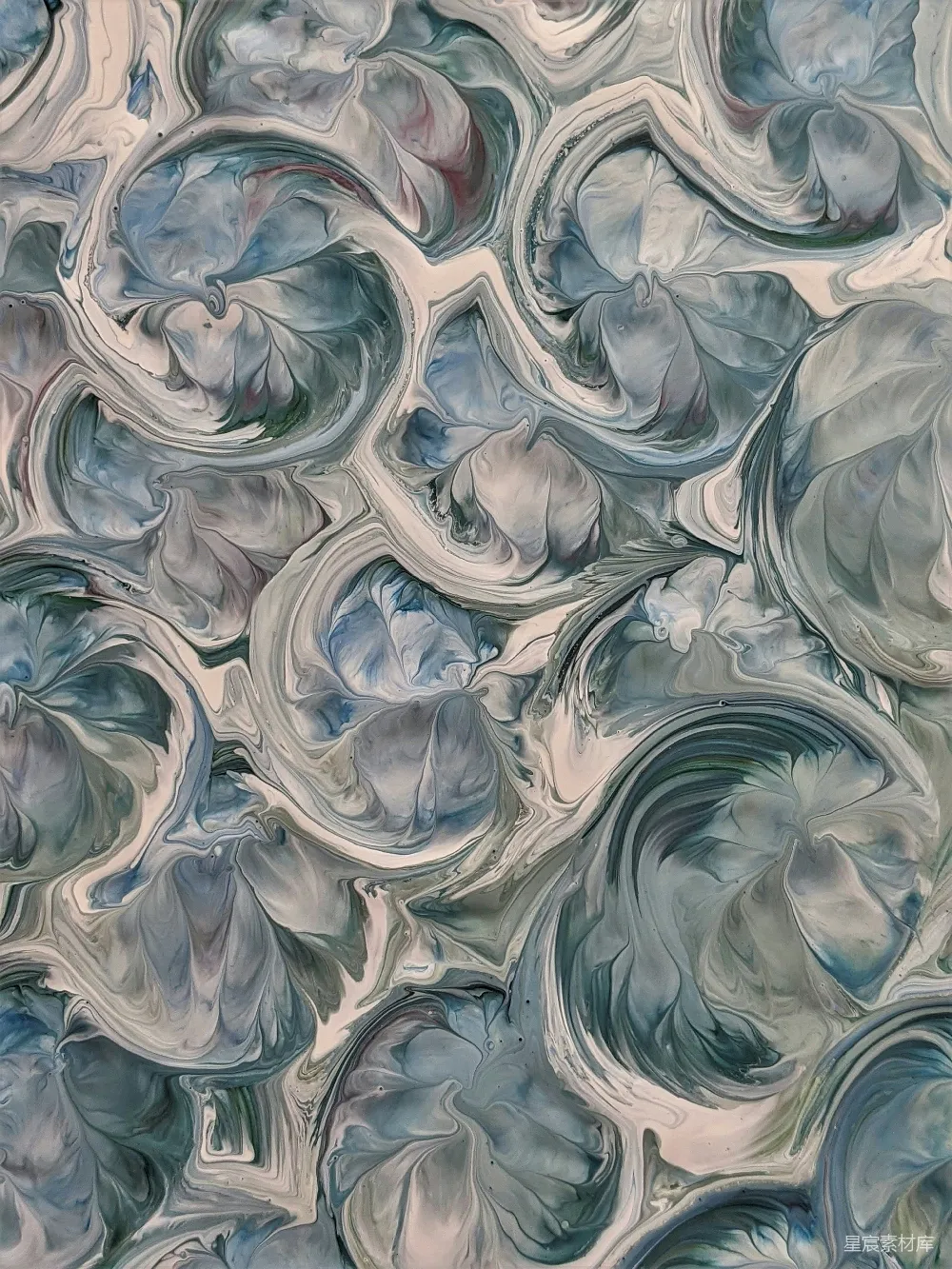 高清摄影  一幅蓝色和灰色调的抽象画