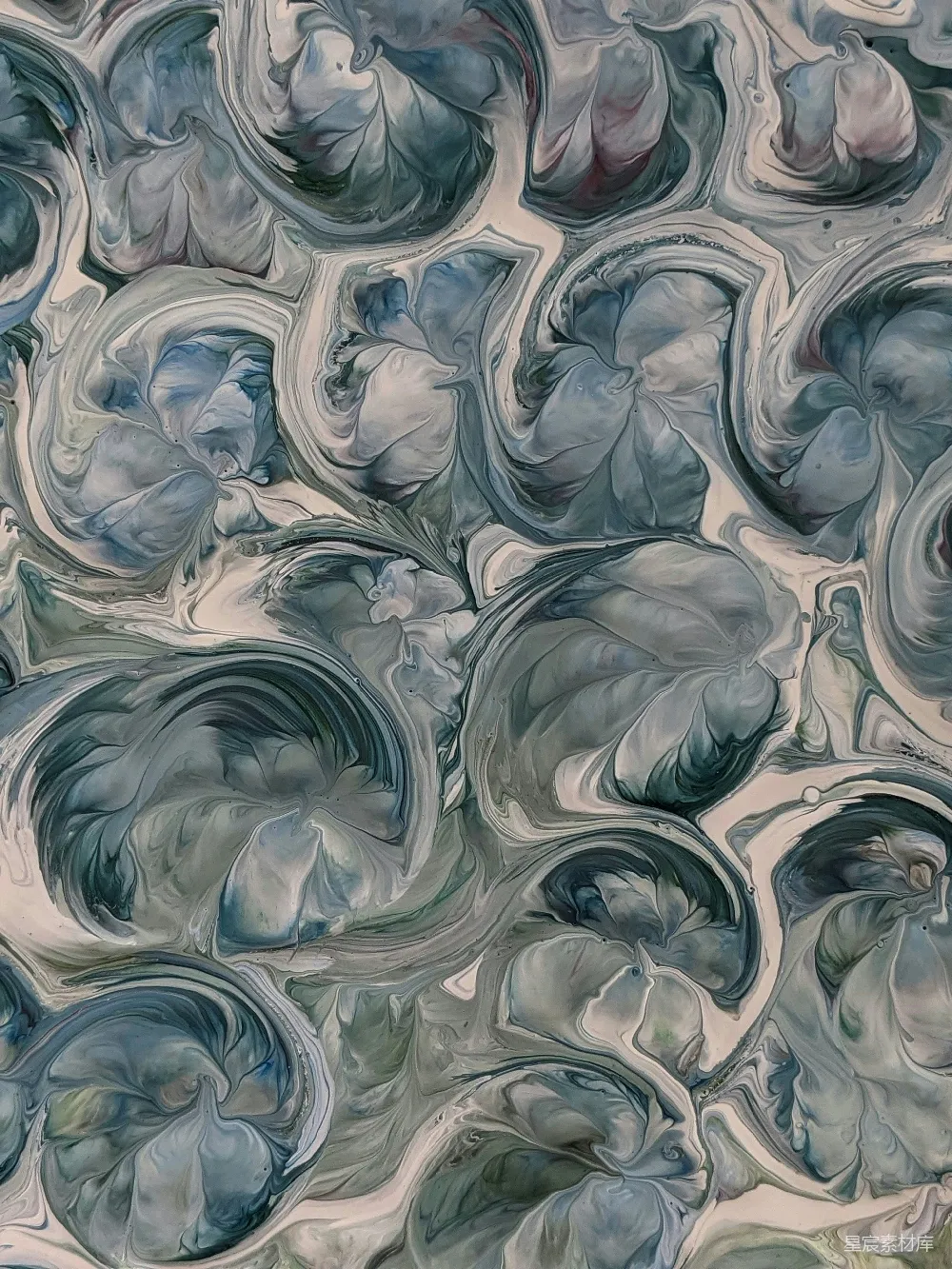 高清摄影  一幅蓝色和灰色调的抽象画