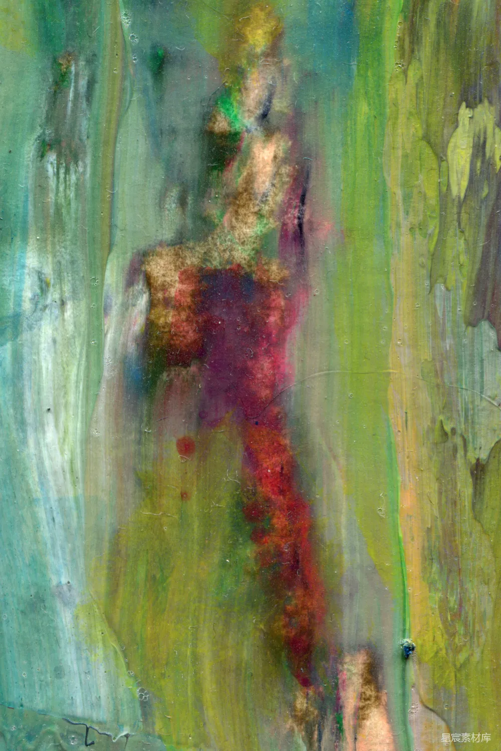 高清摄影  绿色和棕色的抽象画