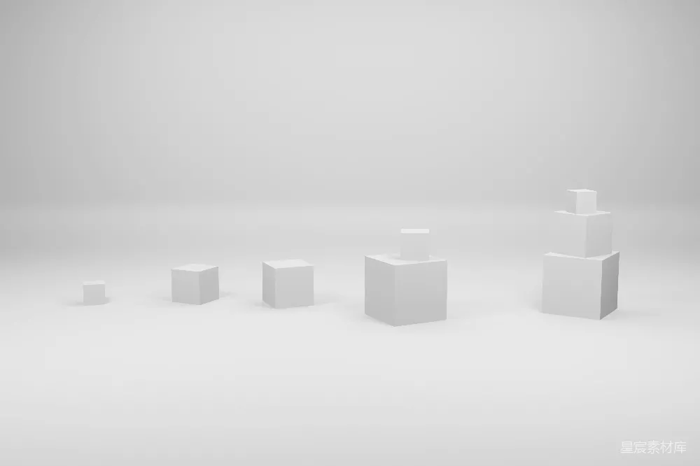 高清摄影  一排立方体