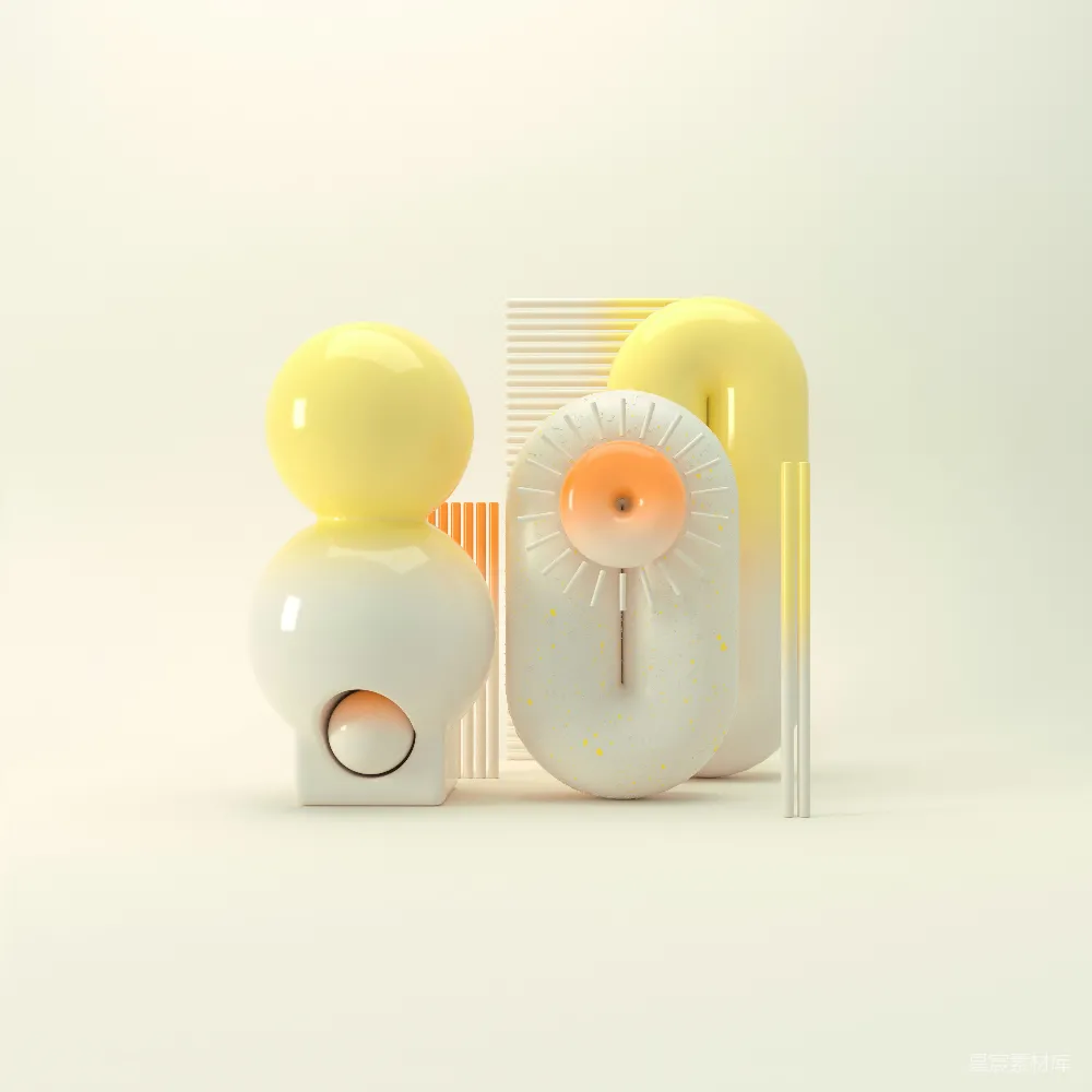 高清摄影  一个黄色和白色的物体放在桌子上。