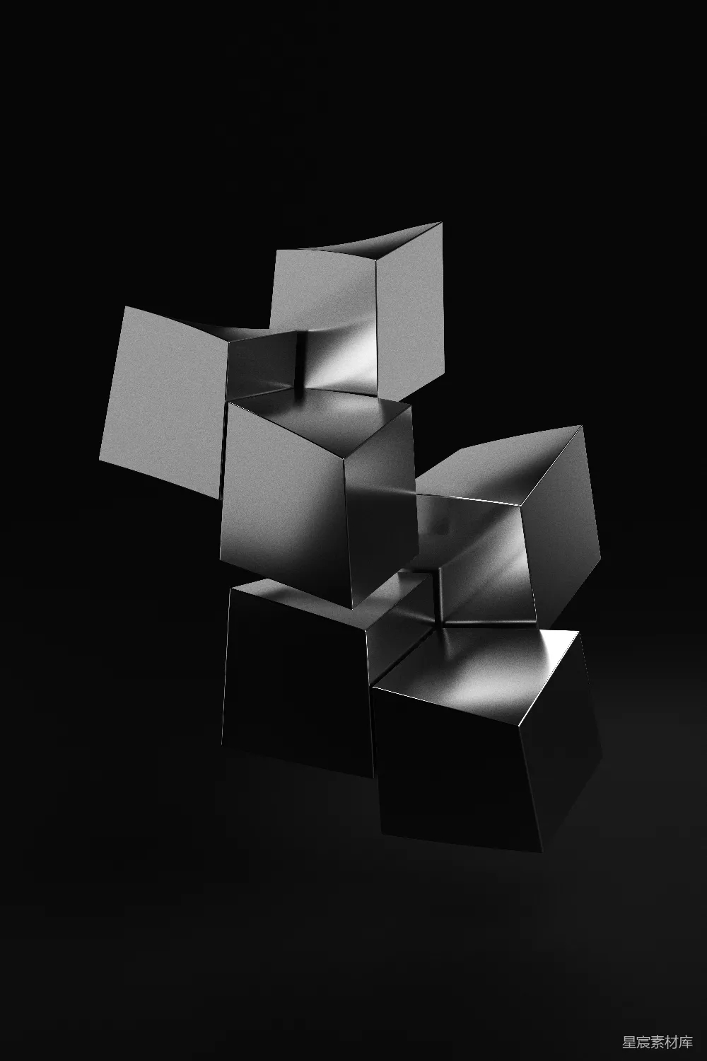 高清摄影 壁纸 一张黑白照片，展示了一个抽象物体。