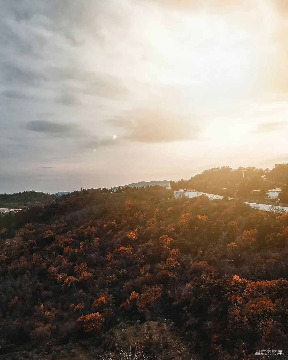 高清摄影  空中山景