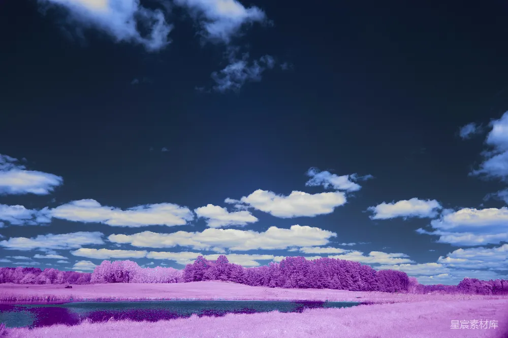 高清摄影 壁纸 实验性 色彩斑斓的风景，粉红色的田野和蓝色的天空