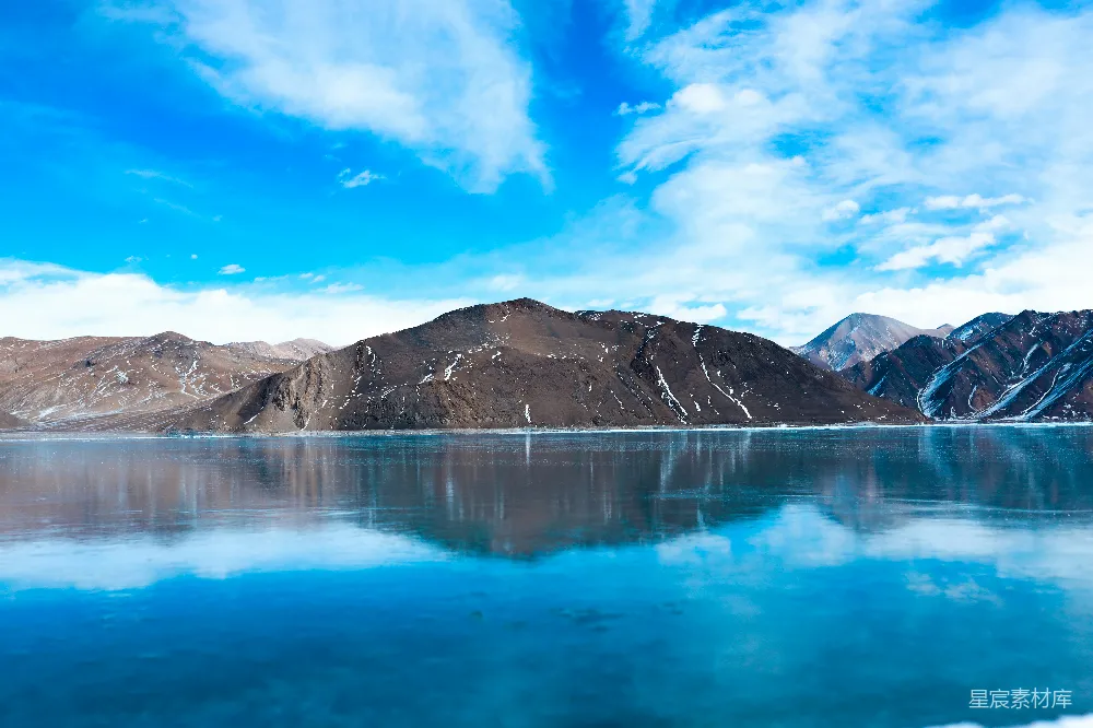 高清摄影 雪山 湖水 宁静 自然风光 风景 雪山倒影宁静湖
