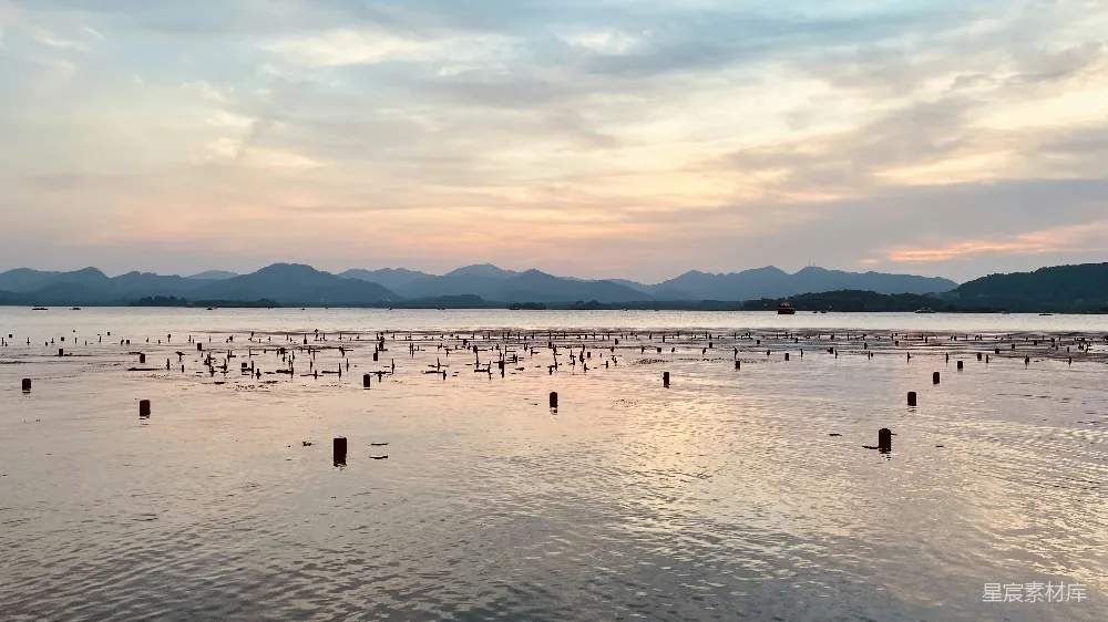 高清摄影 自然风光 夕阳 宁静 湖泊 山水 夕阳下的湖畔景色