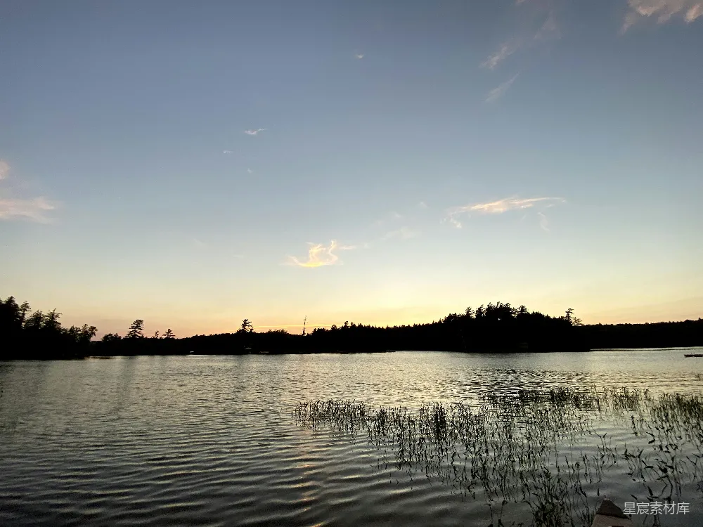 高清摄影 湖景 日落 宁静 自然 摄影 湖畔日落
