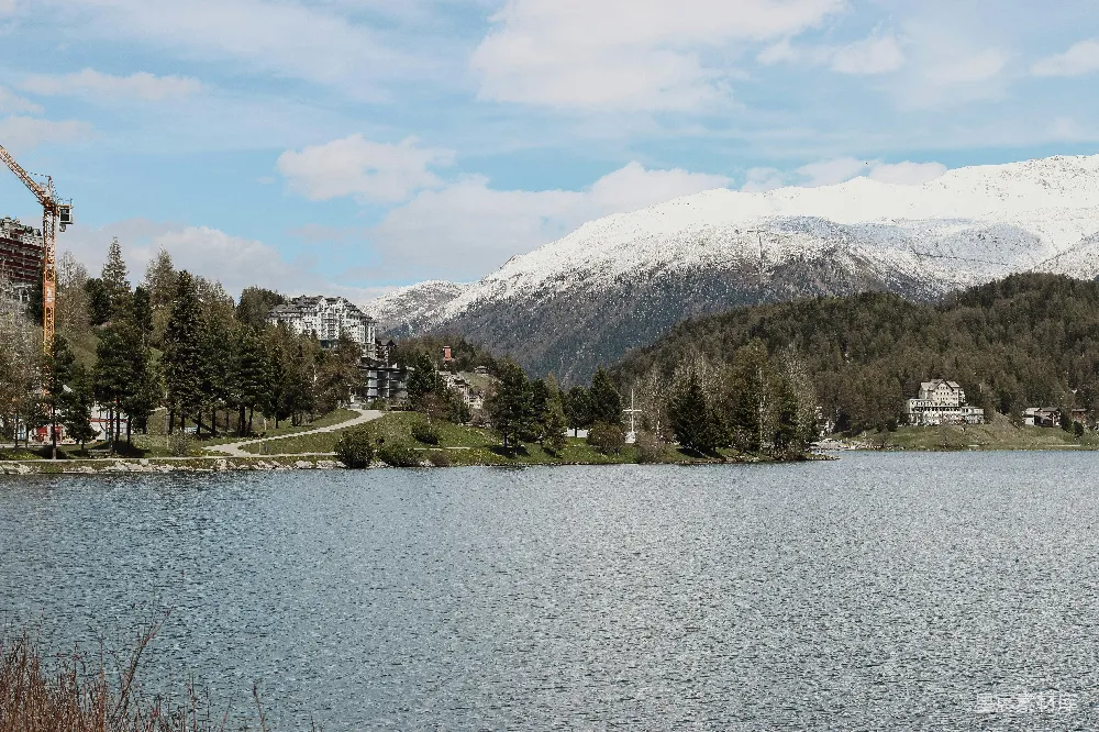 高清摄影 瑞士 湖泊 山景 自然风光 旅游 瑞士山湖风景