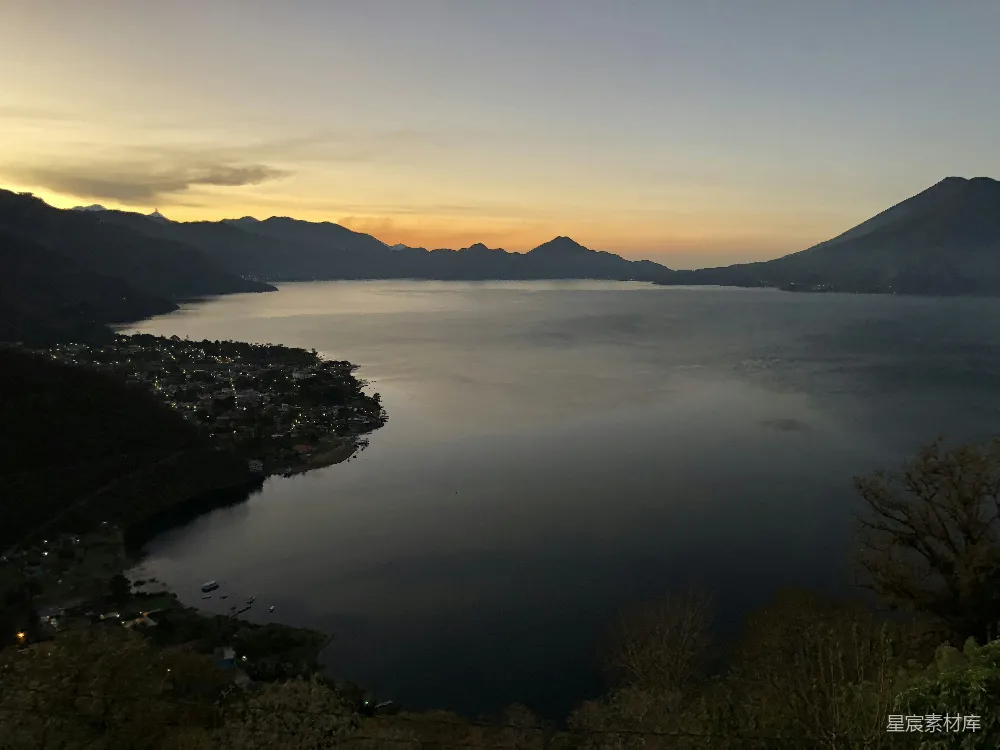 高清摄影 湖景 日落 宁静 自然风光 户外 日落时分的宁静湖景