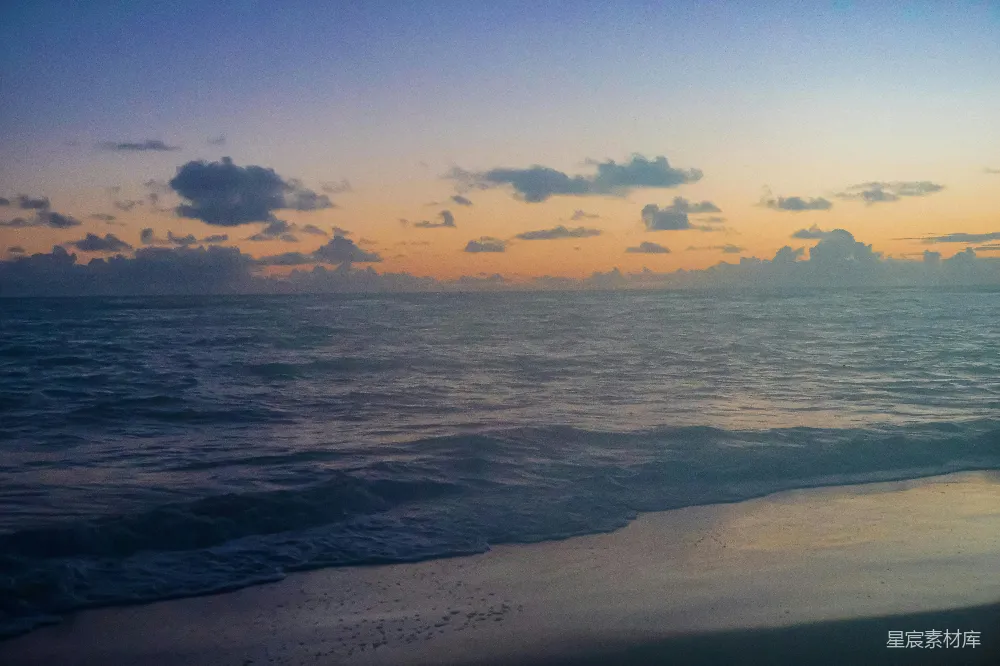 高清摄影 海滩 黄昏 自然 宁静 风景 黄昏时分的海滩