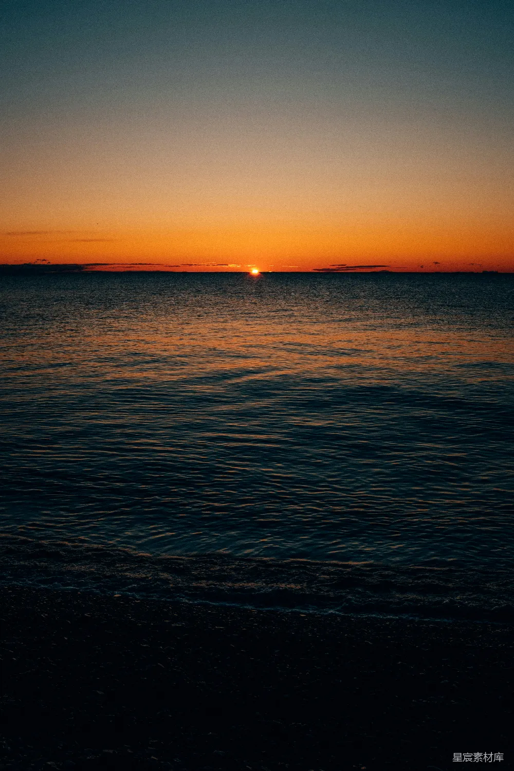 高清摄影 日落 海滩 自然 宁静 风景 海平线上的日落