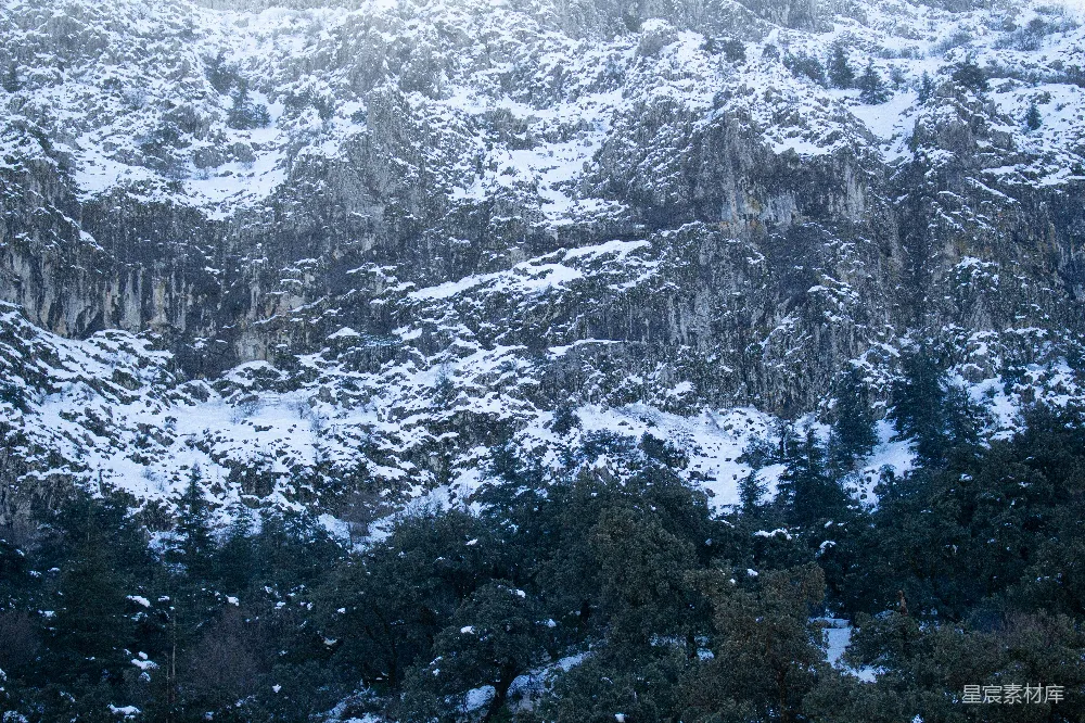 高清摄影 雪景 山脉 自然风光 冬季 户外 冬日山林雪景