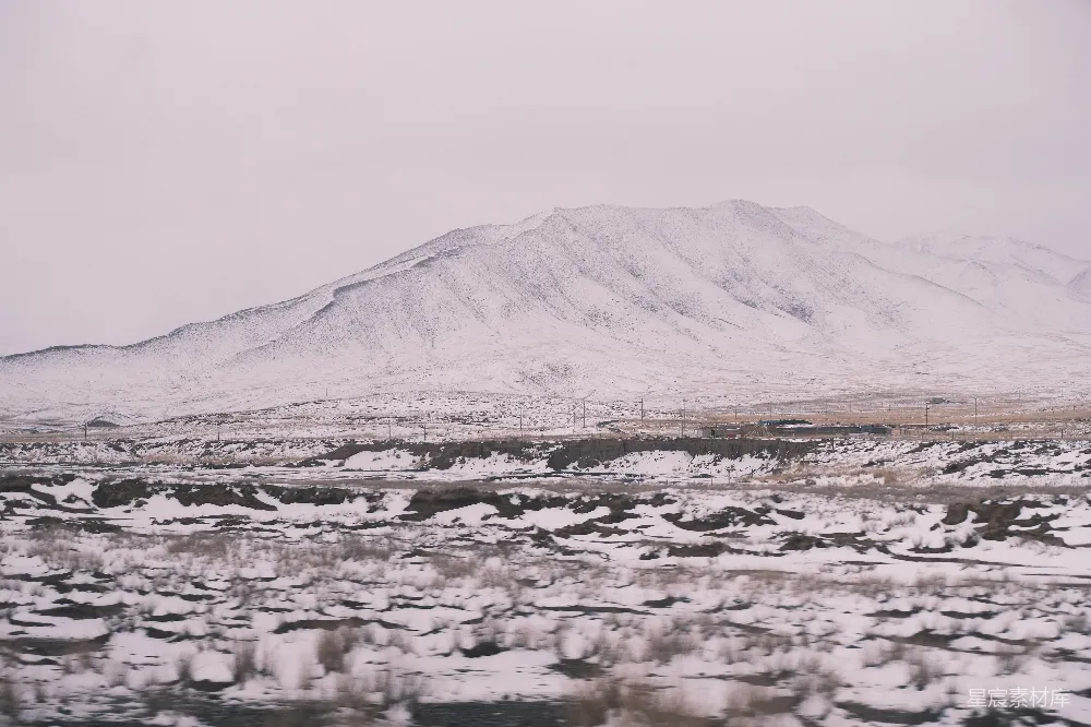 高清摄影 雪景 山脉 宁静 自然风光 冬季 雪后的宁静山景