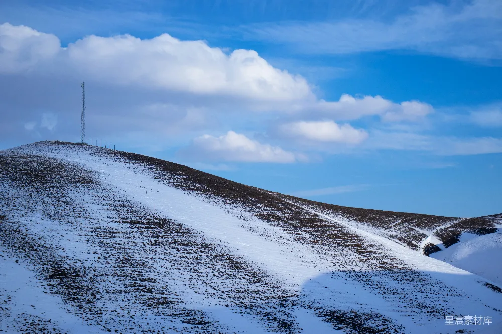 高清摄影 高原 雪景 山峦 自然风光 户外 雪后的高原山峦
