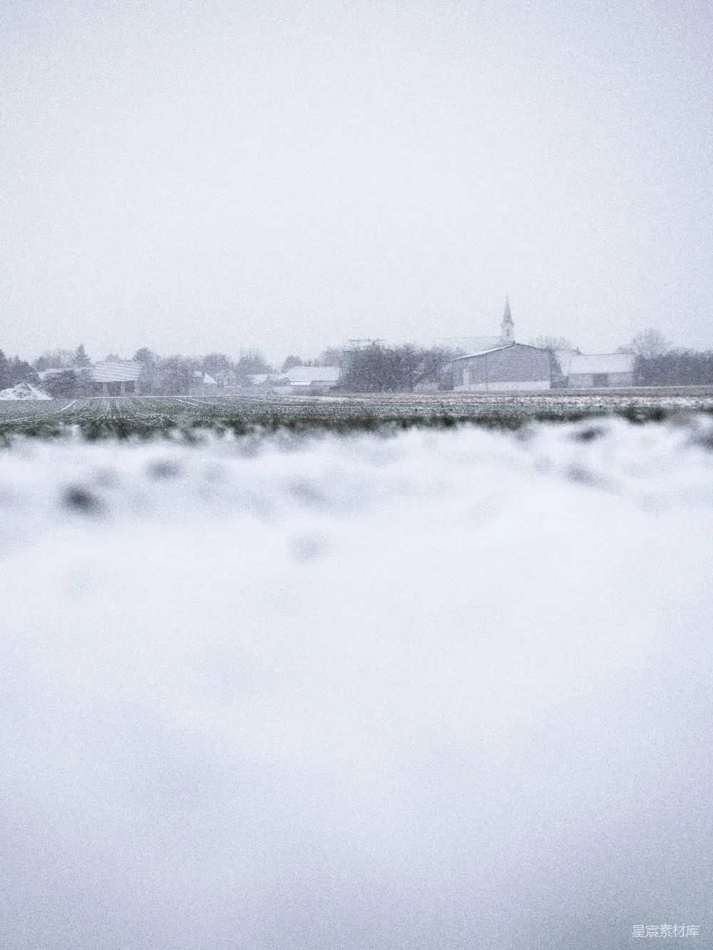 高清摄影 雪景 乡村 自然 宁静 冬日 雪中的乡村